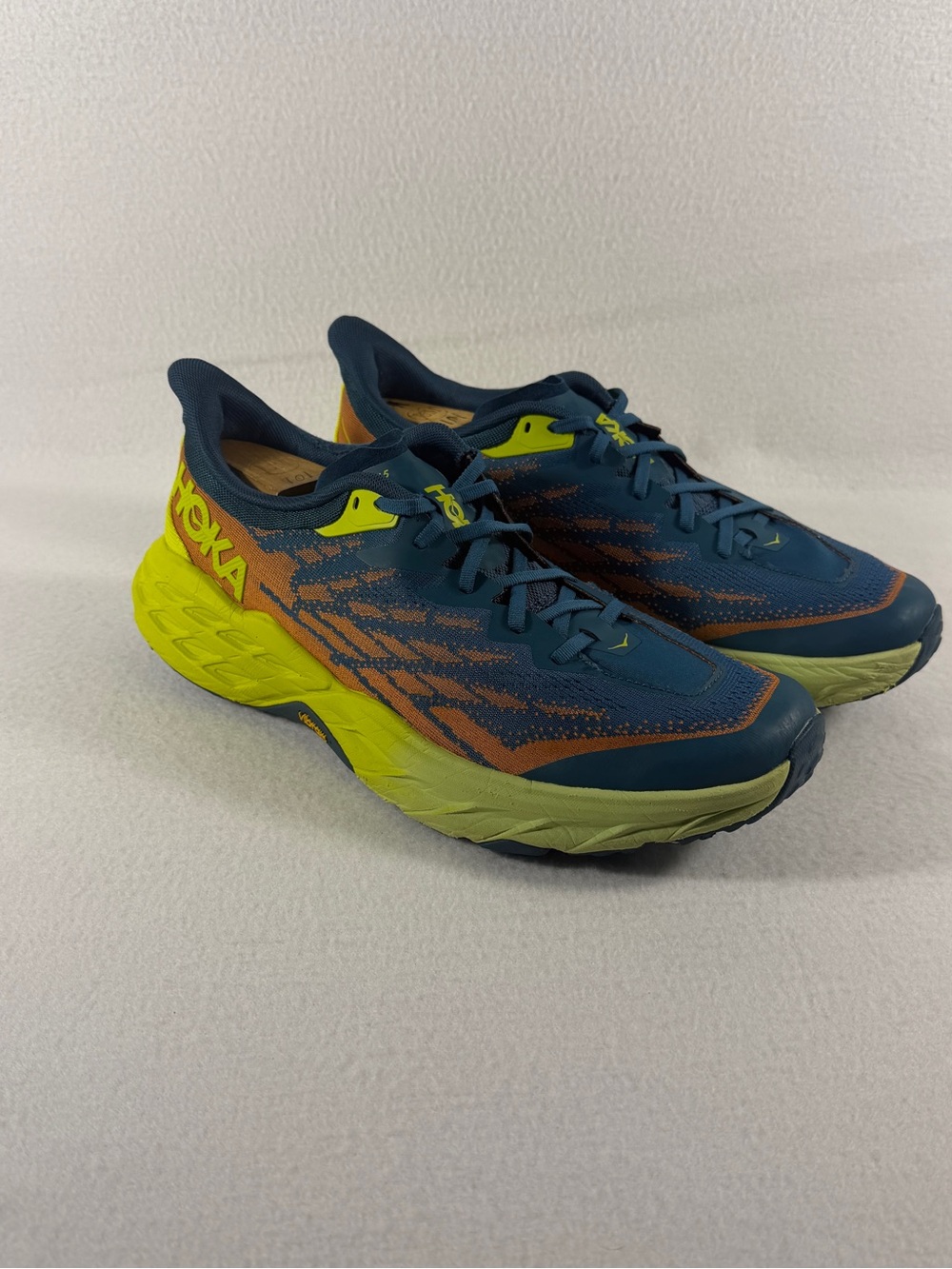 Hoka Men's Teal & Yellow Trail Running Shoes